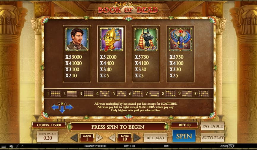 book of dead casino